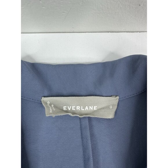 Everlane‎ Women's Dusty Blue The Japanese GoWeave Notch Shirt Dress 0/C34.75 - Picture 5 of 13